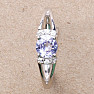 Silver ring with tanzanite and zircons Ag 925 015090 TZ