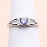 Silver ring with tanzanite and zircons Ag 925 015090 TZ