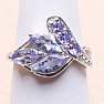 Silver ring with cut tanzanites Ag 925 023241 TZ