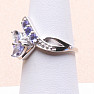 Silver ring with cut tanzanites Ag 925 023241 TZ