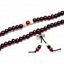 Japa Mala necklace red wood with dorje