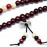 Japa Mala necklace red wood with dorje