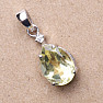 Silver pendant in the shape of a drop with Lemon topaz and zircon Ag 925 015649 LET