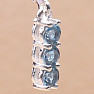 Silver earrings with cut London topaz Ag 925 014969 LT