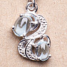 Silver pendant with cut Blue topaz Ag 925 017206 BT