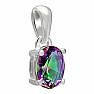 Topaz mystic pendant silver Ag 925 PBC205-MT