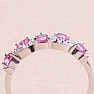 Silver ring with Pink topazes and zircons Ag 925 020711 PT