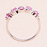 Silver ring with Pink topazes and zircons Ag 925 020711 PT