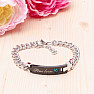 True love surgical steel bracelet with cubic zirconia