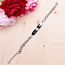 True love surgical steel bracelet with cubic zirconia