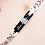 True love surgical steel bracelet with cubic zirconia