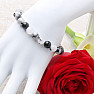 Tourmaline black in crystal beaded bracelet extra quality