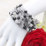 Tourmaline black in crystal beaded bracelet extra quality