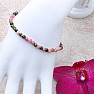 Tourmaline multicolor bracelet extra AA quality ground beads