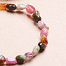 Tourmaline multicolor bracelet made of oval stones