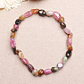 Tourmaline multicolor bracelet made of oval stones