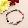 Tourmaline multicolor oval bracelet