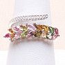 Silver ring with cut multicolored tourmalines Ag 925 014807 MT