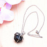 Tourmaline black design pendant with chain