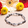 Black tourmaline in crystal bracelet made of oval stones