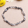 Black tourmaline in crystal bracelet made of oval stones