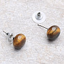 Tiger eye earrings pitted with a large bead