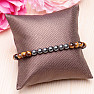 Unisex bracelet made of tiger eye and hematite