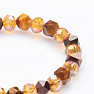 Tiger eye cut glitter bracelet made of beads