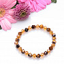 Tiger eye cut glitter bracelet made of beads