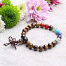 Tiger Eye Buddha had a Buddha head chakra bracelet