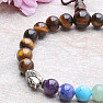 Tiger Eye Buddha had a Buddha head chakra bracelet