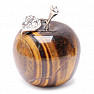 Tiger eye decoration in the shape of an apple