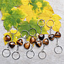 Tiger eye heart key ring size M