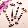 Tiger eye massage roller rose gold color