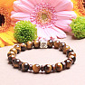 Tiger eye with Om symbol beaded bracelet