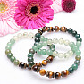 Green-brown variation of semi-precious stones author&#39;s bracelet RB Design 146