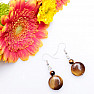 Tiger eye earrings flat