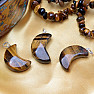 Tiger&#39;s eye pendant crescent moon