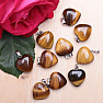 Tiger eye heart pendant 2 cm