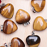 Tiger eye heart pendant 2 cm