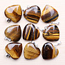 Tiger eye pendant heart