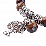 Tiger&#39;s eye bracelet extra beaded with the Tree of Life