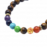 Tiger eye chakra bracelet with shamballa clasp