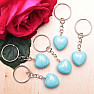 Keychain with a heart made of tyrkenite, size M