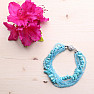 Turquoise exclusive bracelet with glittering beads