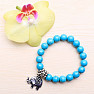 Turquoise bracelet with elephant beads