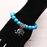 Turquoise bracelet with elephant beads