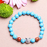 Howlit blue beaded bracelet with an owl