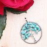 Turquoise pendant Tree of Life 3 cm