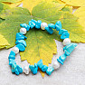 Turquoise bracelet chopped with pearls